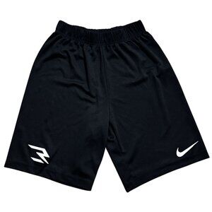 Nike 3 BRAND Shorts Size L 12/13 YRS Black Athletic Dri Fit Perfomance Solid log